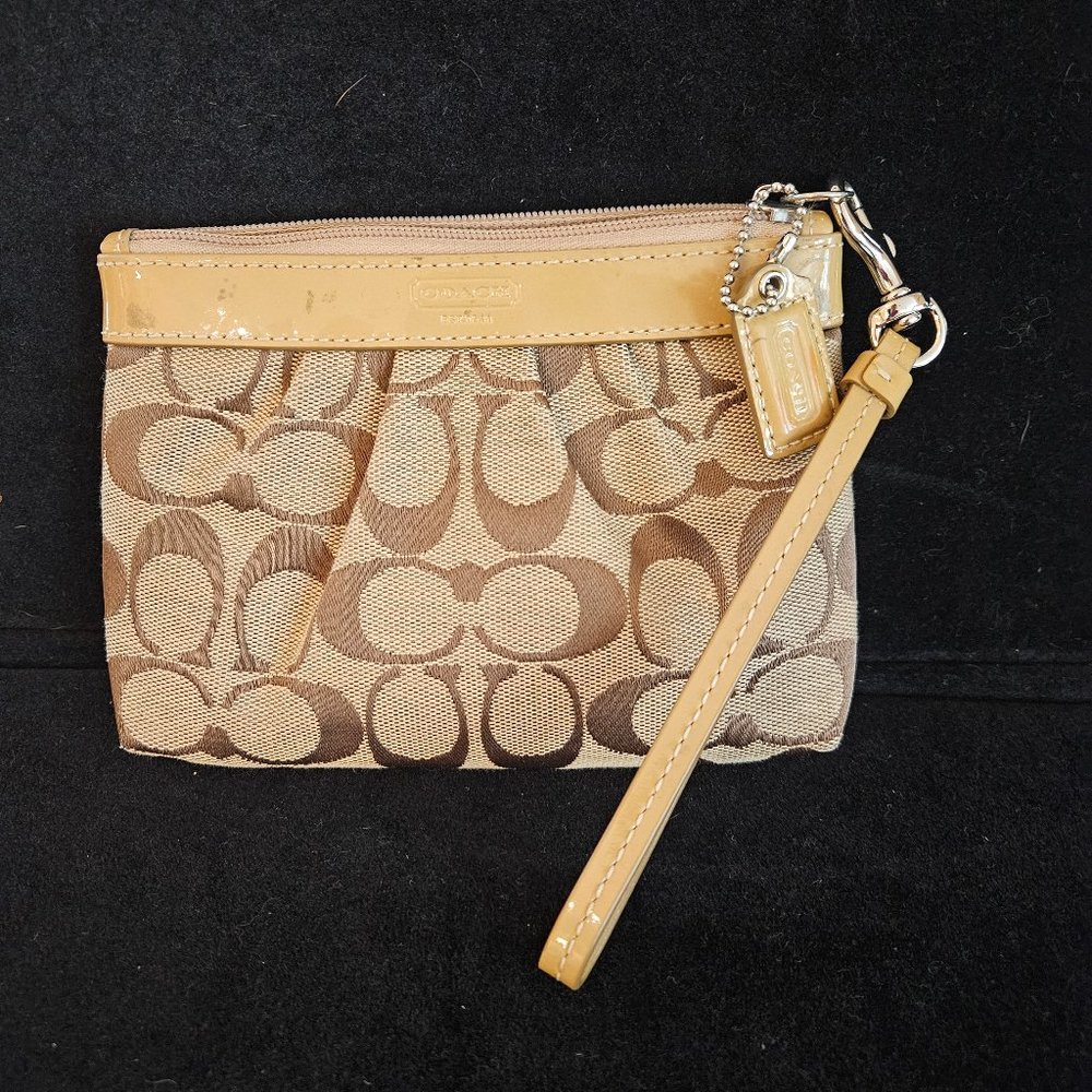 Coach Signature Wristlet - Good Used Condition